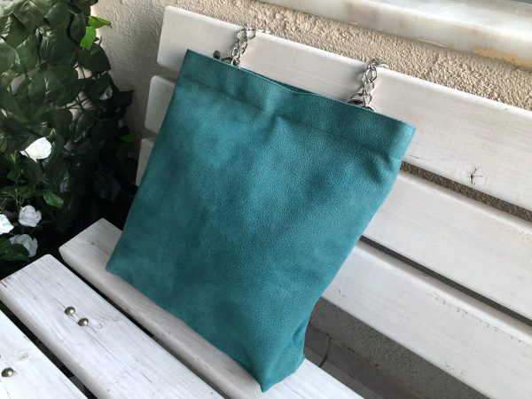 Side face of waterproof green big fabric bag